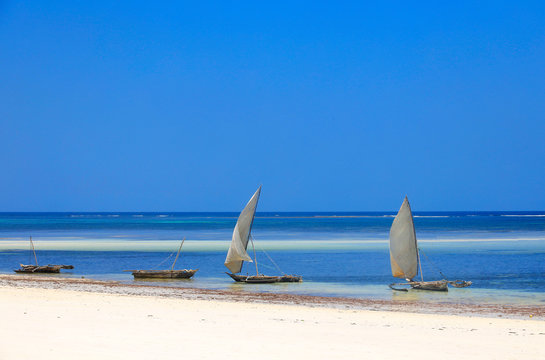 Boat at Diani Beach - Galu Beach - Kenya, Africa