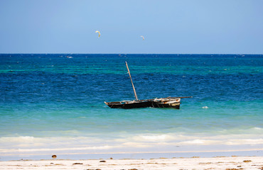 Boat at Diani Beach - Galu Beach - Kenya, Africa