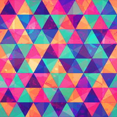 Grunge triangle seamless pattern