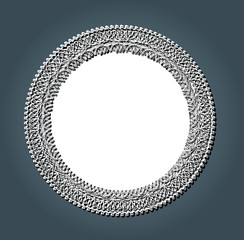 White and Grey abstract modern transparency circle presentation background,Circular pattern and beautiful patterned green background separated