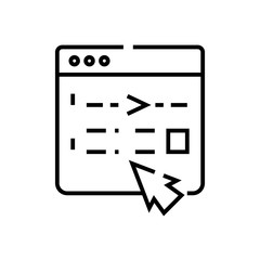 Editing line icon, concept sign, outline vector illustration, linear symbol.