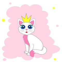 cute cat illustration vector nursery decor