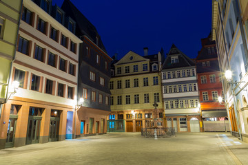 Fototapeta premium Frankfurt am Main. Historical city centre. New old town at night