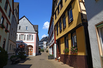 Fototapeta na wymiar Street of ancient historical town Diez , Germany.