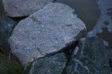  texture of large gray stones