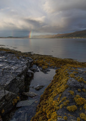 rainbow at the fjord
