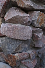  large brown stones, texture, outdoors in summer