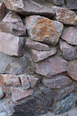  large brown stones, texture, outdoors in summer