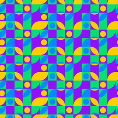Geometric color seamless. Abstract vector pattern. Background with figures.
