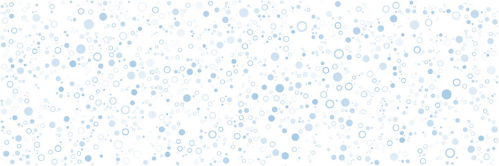 Fototapeta na wymiar Blue white polka dot circle pattern for wide banner background