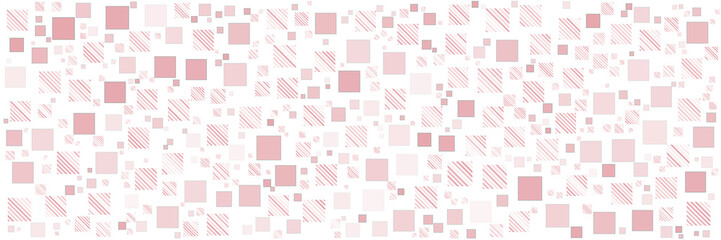 Red square pattern abstract backgroun for wide banner