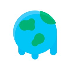 climate related global warming melt with heat vector in flat style,