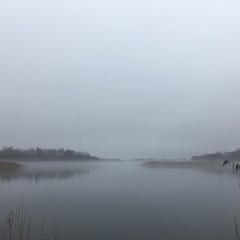 Fototapeta premium fog over the lake