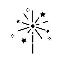 Bengal fires black icon, concept illustration, vector flat symbol, glyph sign.