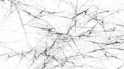 Abstract computer generated fractal lines design shapes. Digital black and white illustration art work of rendering chaotic dark background. 3d rendering.