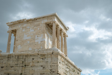 Naklejka premium Ruins of Propylaea -monumental gateway in the Acropolis of Athens, Greece