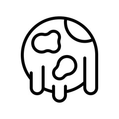 climate related global warming melt with heat vector in lineal style,