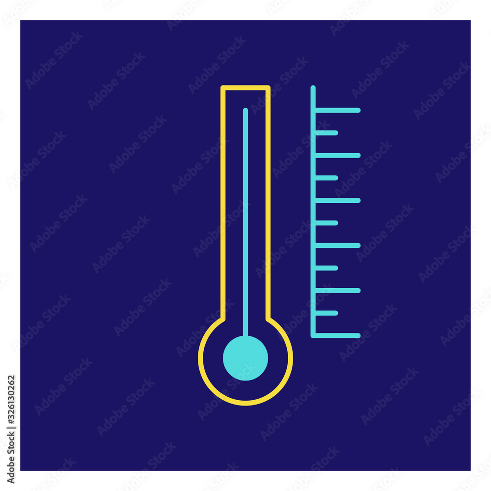 Aufkleber modern icon illustration of thermometr on blue backdrop. blue background. vector icon. graphic vecto