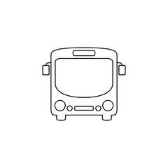 Bus line icon symbol vector on white in flat