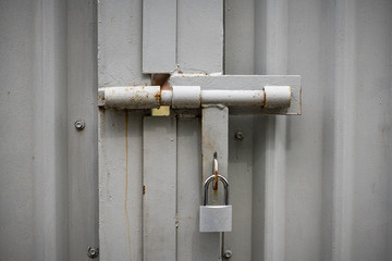 padlock on a door