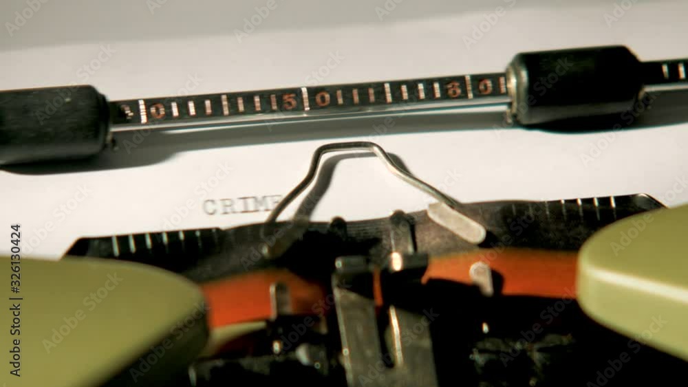 Poster crime typewriter 4k visual resource high res graphic resource explainer video background with copy s
