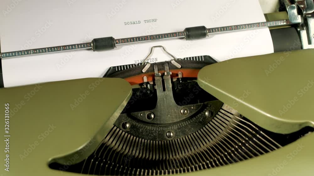 Poster election typewriter 4k visual resource high res graphic resource explainer video background with cop