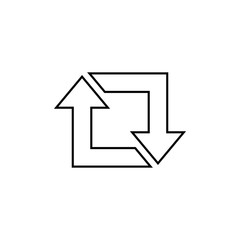 Repost line icon, repost symbol, repost sign. Vector illustration