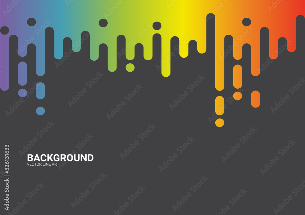 Leinwandbilder abstract fluid wave background with dynamic rounded lines color shapes. vector element for website d