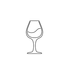 Wine line icon symbol logo template. Vector