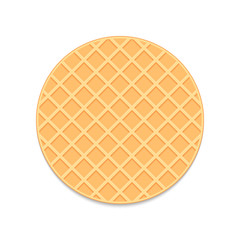 Round waffle icons isolated on white background. Belgium round waffles in flat style. Breakfast food. Vector illustration EPS 10.
