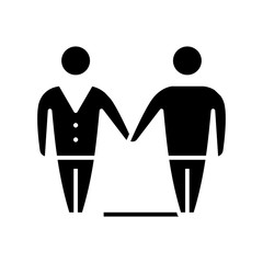 Agreement black icon, concept illustration, vector flat symbol, glyph sign.