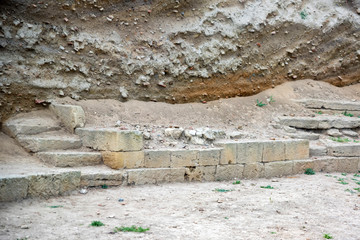 Ruins of the agora in antique Nymphaeum in Crimea