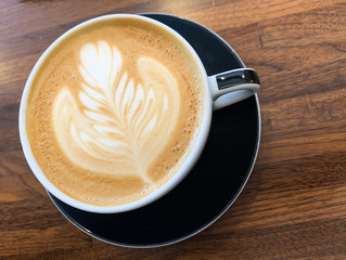 latte art in a saucer