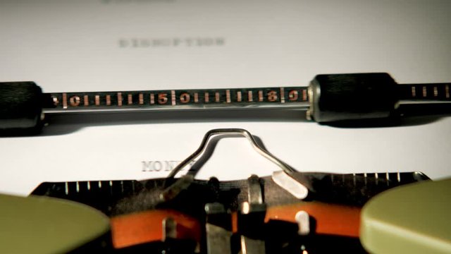 Money typewriter 4K Visual Resource high res graphic resource explainer video background with copy space for text or image