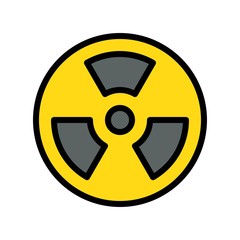 pollution related nuclear for pollution vector with editable stroke,