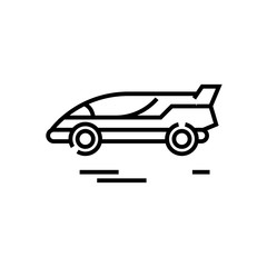 Future design car line icon, concept sign, outline vector illustration, linear symbol.