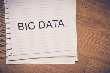 Big data written on white paper