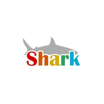 Shark icon isolated on white background