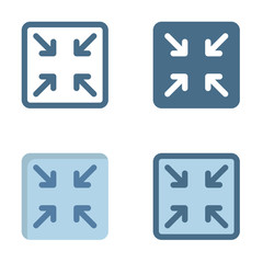 Obraz premium minimize icon in isolated on white background. for your web site design, logo, app, UI. Vector graphics illustration and editable stroke. EPS 10.