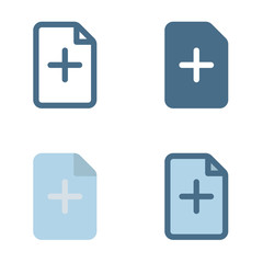 Fototapeta premium add file icon in isolated on white background. for your web site design, logo, app, UI. Vector graphics illustration and editable stroke. EPS 10.