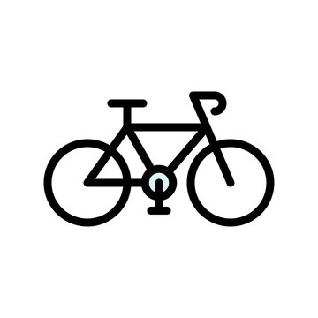sustainable or recycle related sustainable bicycle vector with editable stroke,