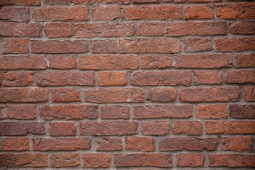 background of the texture of the red brick wall