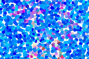 Beautiful horizontal mosaic abstract texture blue pink red green color on a white background