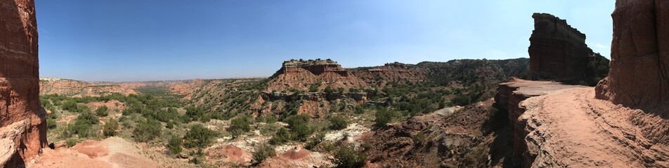 Panorama on Lighthouse Rock in Palo Duro