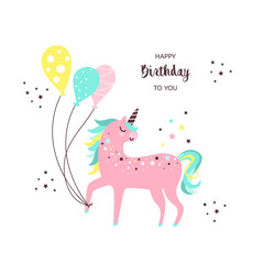 Fototapeta premium HappyBirthdayUnicorn