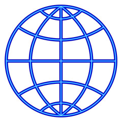 Abstract contour globe