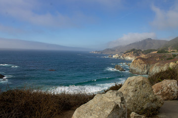 Rocky beach landscape on the west coast