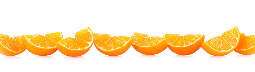 Line of orange slices
