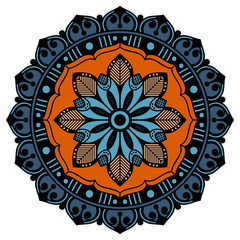 Ethnic Mandala Ornament. Arabic, Pakistan, Moroccan, Turkish, Indian, Spain motifs