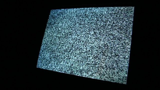 Close up of a TV noise background 